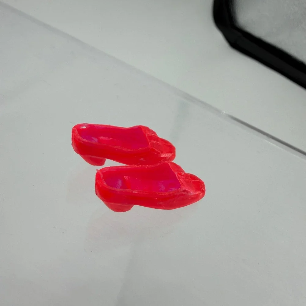 Pink Plastic Chunky Heels Shoes Barbie Doll Accessory‎ Vintage 60s-70s
